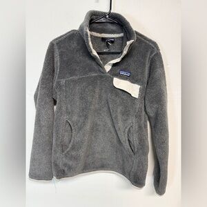 Patagonia Snap T Sweater Womens Medium Re-Tool Pullover Gray Fleece Gorpcore